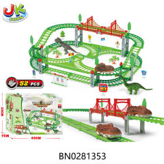 B/O TRACK 52PCS,2PCS DINOSAUR,1PCS B/O  DINOSAUR CAR toys