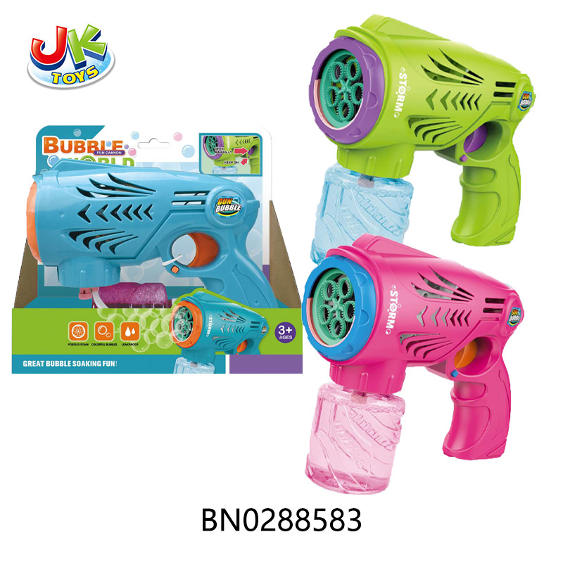 B/O BUBBLE GUN,SMALL,2 COLOR MIXED toys