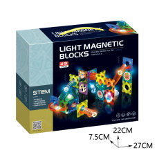 MAGNETIC BALL TRACK BLOCKS,49 PCS W/LIGHT toys