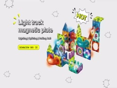 MAGNETIC BALL TRACK BLOCKS,150 PCS W/LIGHT toys