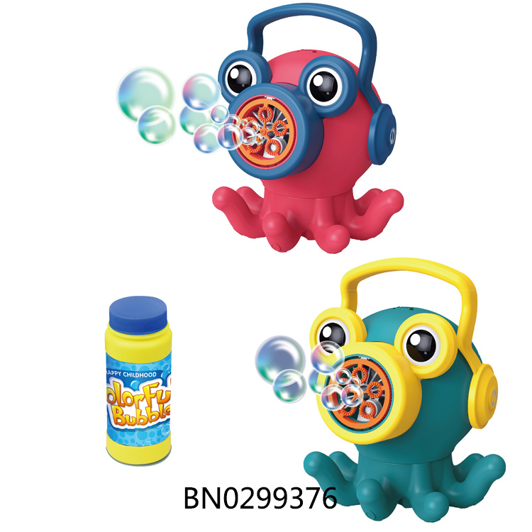 B/O CARTOON OCTOPUS BUBBLE MACHINE toys