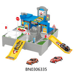 PARKING LOTS,W/2PCS METAL CARS toys