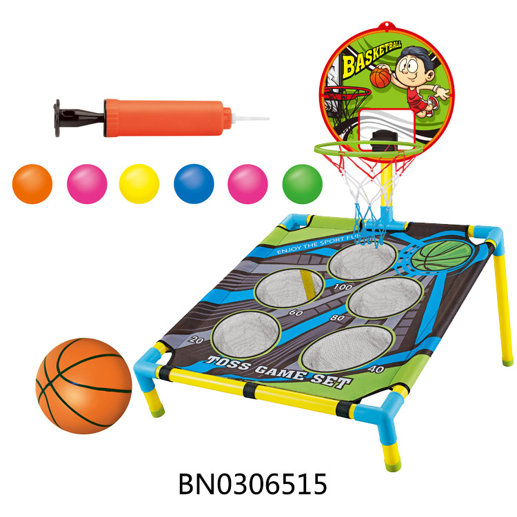 3 IN 1 BASKETBALL SET,W/7PCS BALL,INFLATOR toys