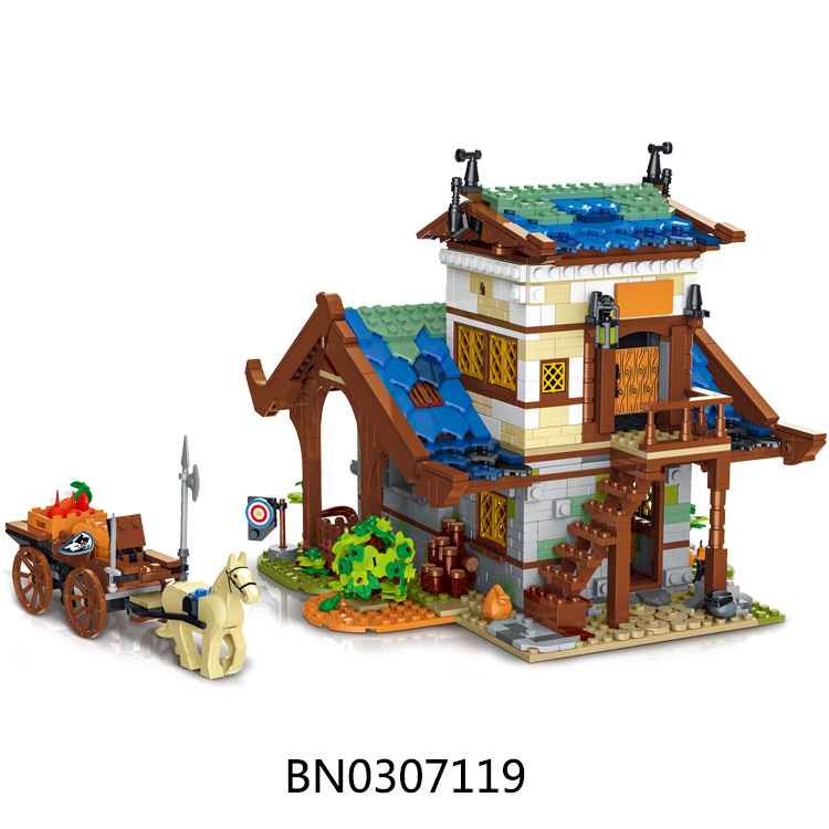 BUILDING BLOCKS,MEDIEVAL TOWN BARN,1725PCS toys