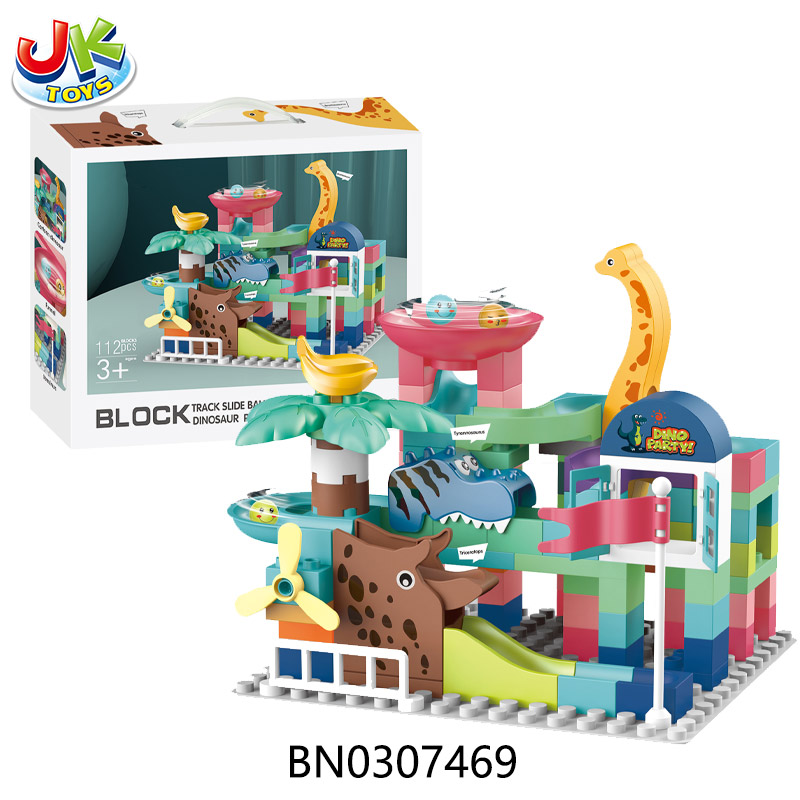 BUILDING BLOCKS,DINOSAUR TRACK SET ,112PCS toys