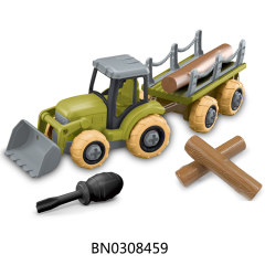 SLIDE FARMER TRUCK W/3PCS WOOD toys