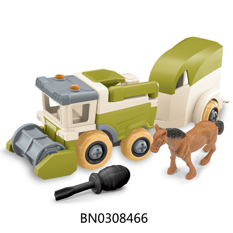 SLIDE HARVESTER TRUCK W/1PCS ANIMAL toys