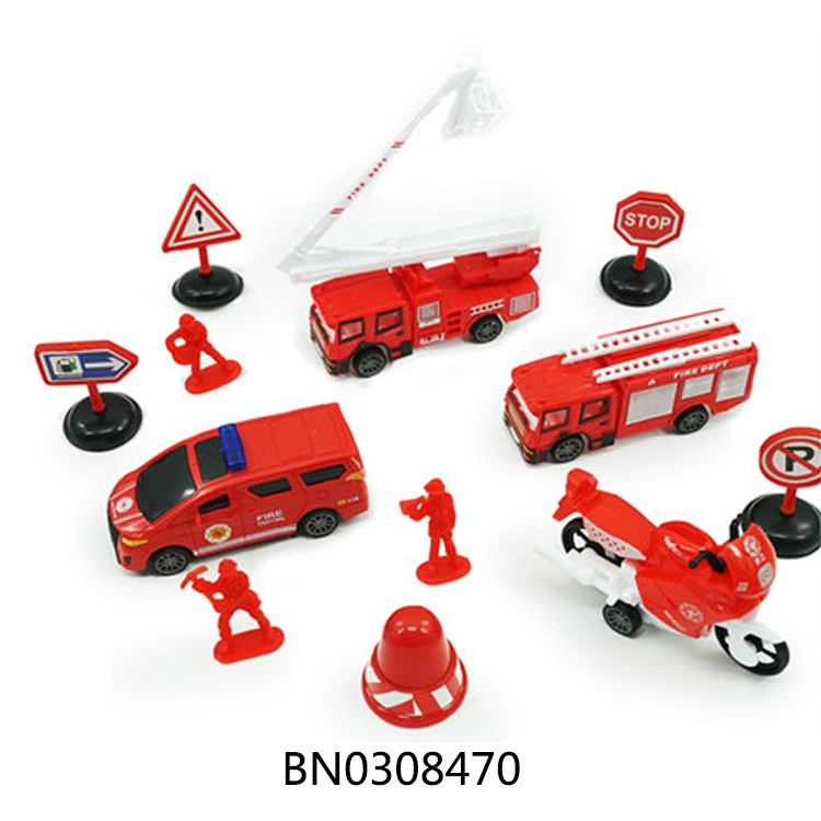 PULL BACK FIRE TRUCK,2 ASST MIXED toys