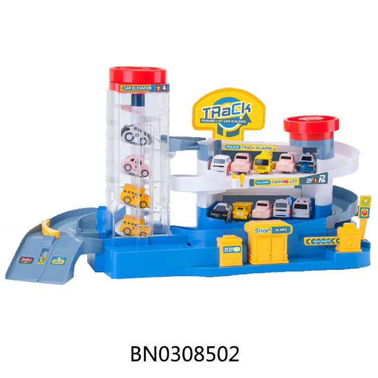 PARKING LOT W/3PCS CAR,SLIDE toys