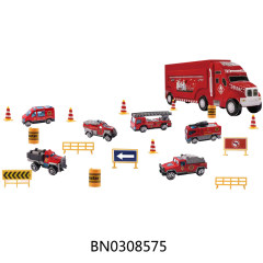 TRAILER TRUCK W/ALLOY SLIDE CAR toys