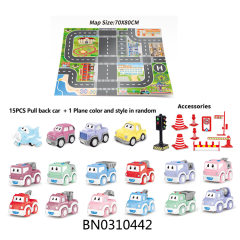 PULL BACK VEHICLES (15PCS CAR+1 PCS PLANE) toys