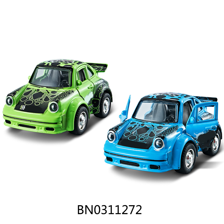 1:36 MINI ALLOY PULL BACK GRAFFITI CAR SET,W/CAN BE OPEN THE DOORS,2COLORS MIXED toys