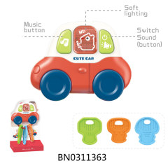 CHEWABLE TEETHER CAR, W/MUSIC ,LIGHTS,12PCS/BOX,2 COLORS MIXED toys