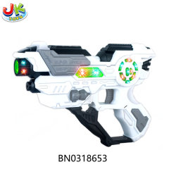 B/O SPACE GUN W/SOUND LIGHT，DETACHABLE,2 COLORS MIXED toys