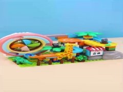 BUILDING BLOCK ANIMAL SLIDEWAY,142PCS toys