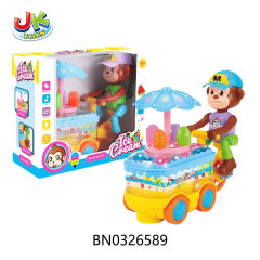 B/O ICE CREAM CAR WITH BUMP&GO,LIGHT toys