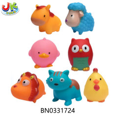 SOFT RUBBER BATH TOY 7PCS WITH BB WHISTLE