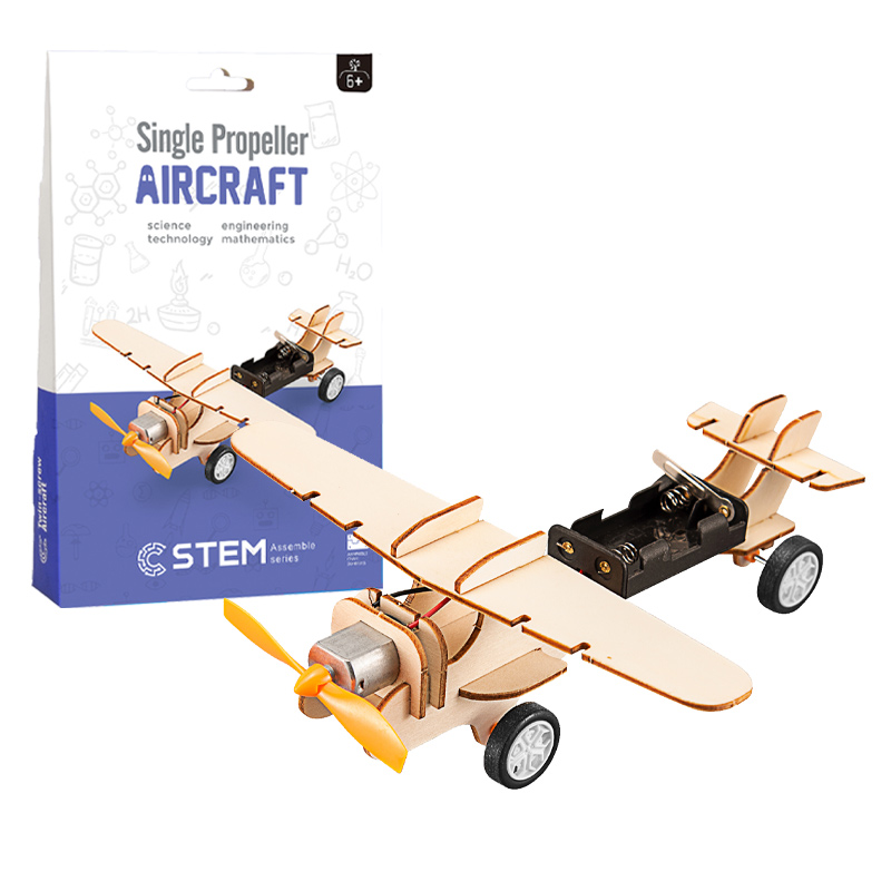 WOODEN SINGLE PROPRLLER AIRCRAFT toys