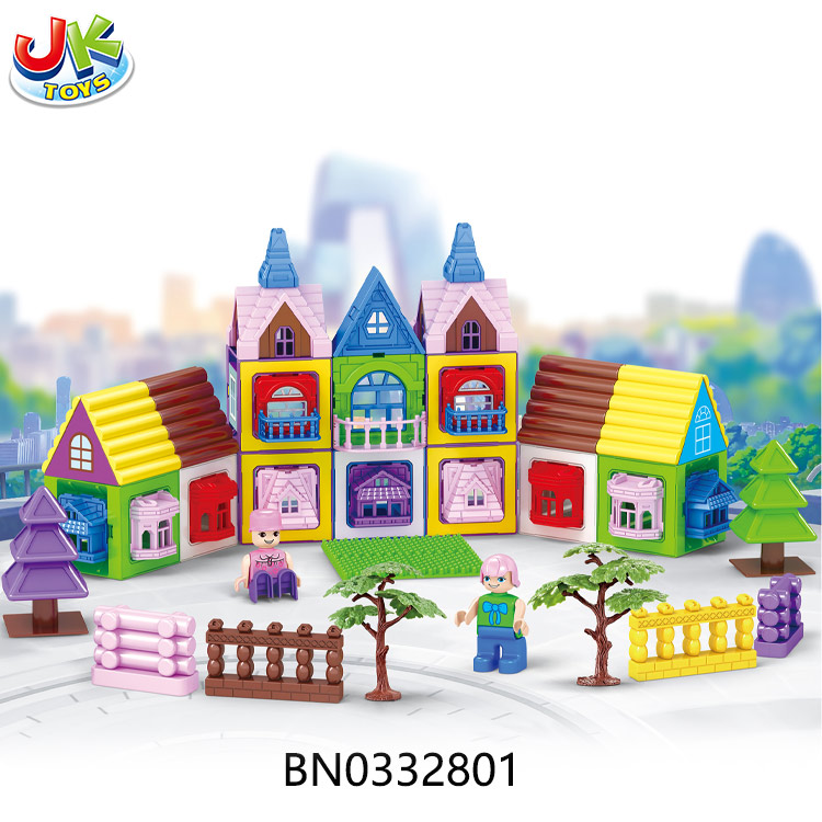 3D MAGNETIC BUILDING BLOCK,W/LIGHT,91PCS toys