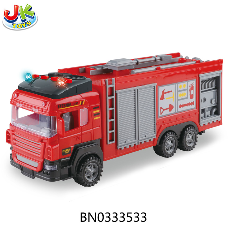 FRICTION FIRE TRUCK,W/LIGHT,MUSIC toys