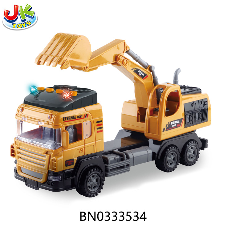 FRICTION EXCAVATOR TRUCK,W/LIGHT,MUSIC toys