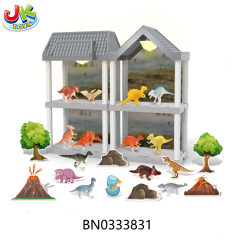 DIY DINOSAUR VILLA,W/12 DINOSAUR,W/2 LIGHT,68PCS