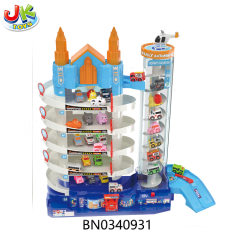 B/O CITY PARKING BUILDING,W/4 CAR,1SCENE MAP,28ROAD SIGNS,W/LIGHT,MUSIC toys