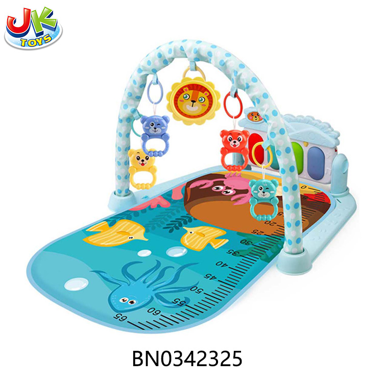 MARINE ANIMAL PATTERN PEDAL PIANO BABY BLANKET POWDER BLUE toys