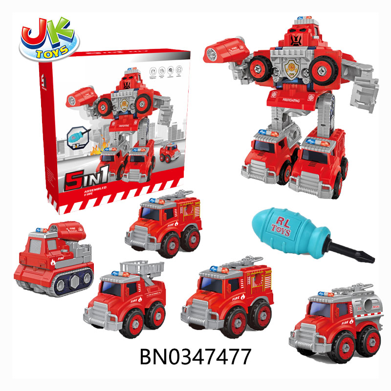 5IN1 DIY FIRE TRUCK toys