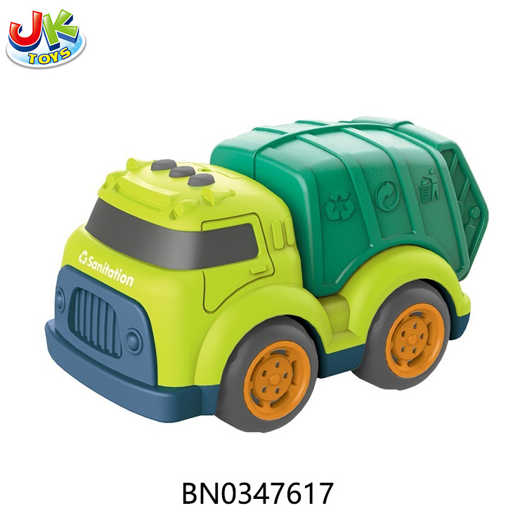 CARTOON SLIDE ENGINEERING CAR(SANITATION TRUCK) toys