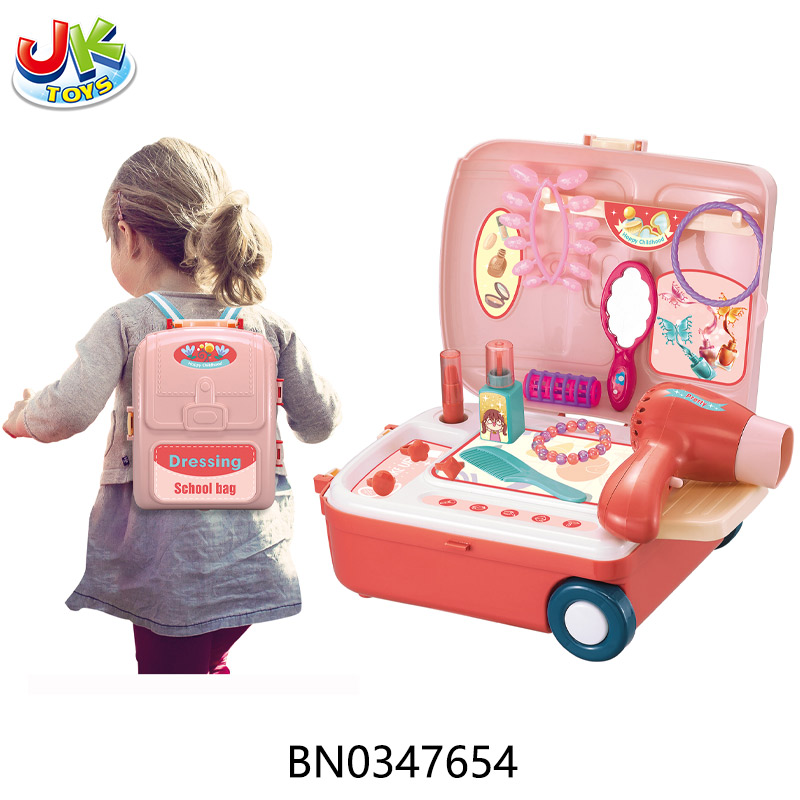 3IN1 DRESSING SCHOOL BAG,18PCS toys