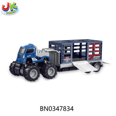 FRICTION FOUR WHEEL ALLOY TRACTOR W/2 PVC ANIMALS,2 OLORS,6PCS/DISPLAY BOX 