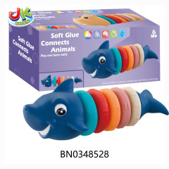 SOFT SOFT GLUE CONNECTS ANIMALS TOY- CROCODILE