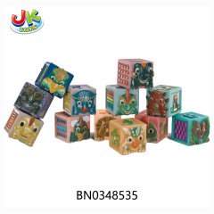 SOFT COLOURS DINOSAUR BLOCKS SET- UV COLOR PRINTING toys