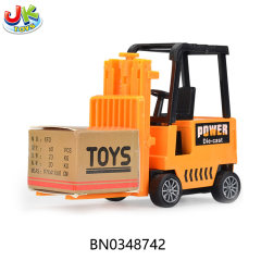 ALLOY PULL BACK FORKLIFT,W/STUDY CARD,3COLORS toys