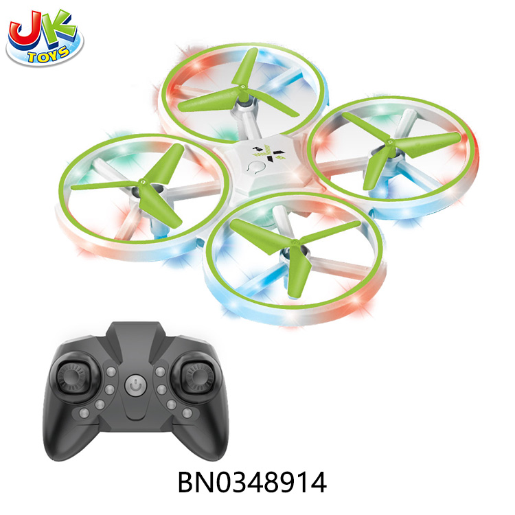 R/C QUADCOPTER W/LIGHT, ORANGE, GREEN toys