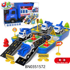 RESCUE STORAGE CAR 25PCS (W/LIGHT/SOUND) toys