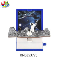 3D FOLDING BOMB BURSTING BOOK -MINI SPACE ASTRONAUT（W/KEYCHAIN) toys