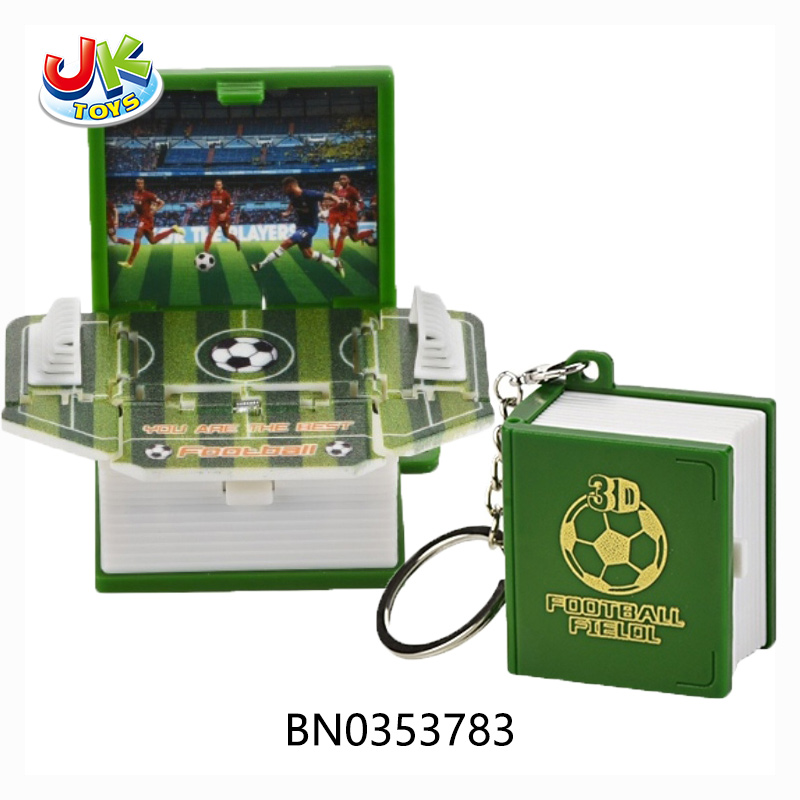 3D FOLDING BOMB BURSTING BOOK -MINI FOOTBALL FIELD（W/KEYCHAIN) toys