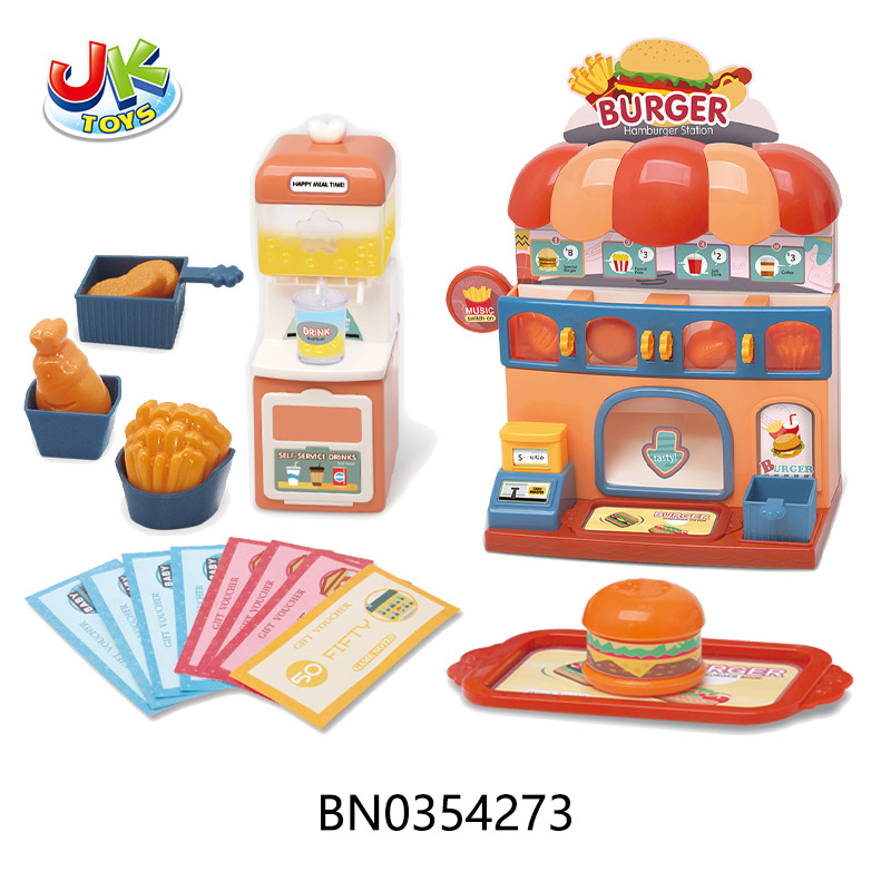 BURGER MACHINE W/LIGHT,SOUND(16PCS) toys