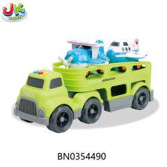 GLIDE CARTOON TRACTOR TRANSPORTER,LIGHTS AND MUSIC(W/2 GLIDING CARTOON AIRCRAFT)