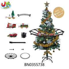 B/O RAIL TRAIN W/MUSIC,LIGHT,CHRISTMAS TREE BRACKET