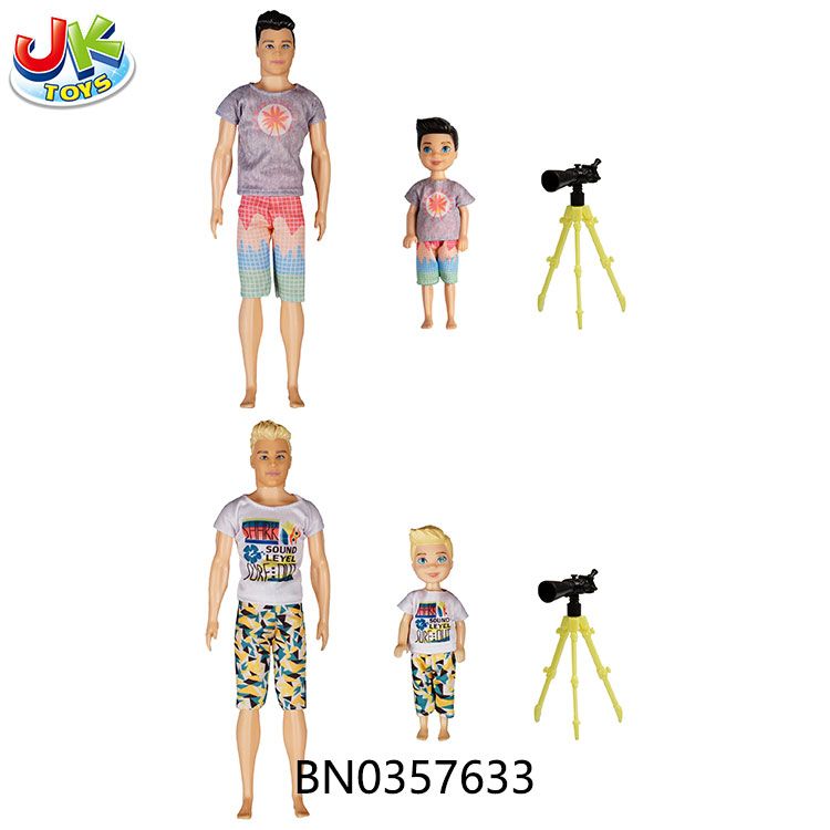 12“ MALE BARBIE+5.5"BOY BARBIE  W/TELESCOPE toys