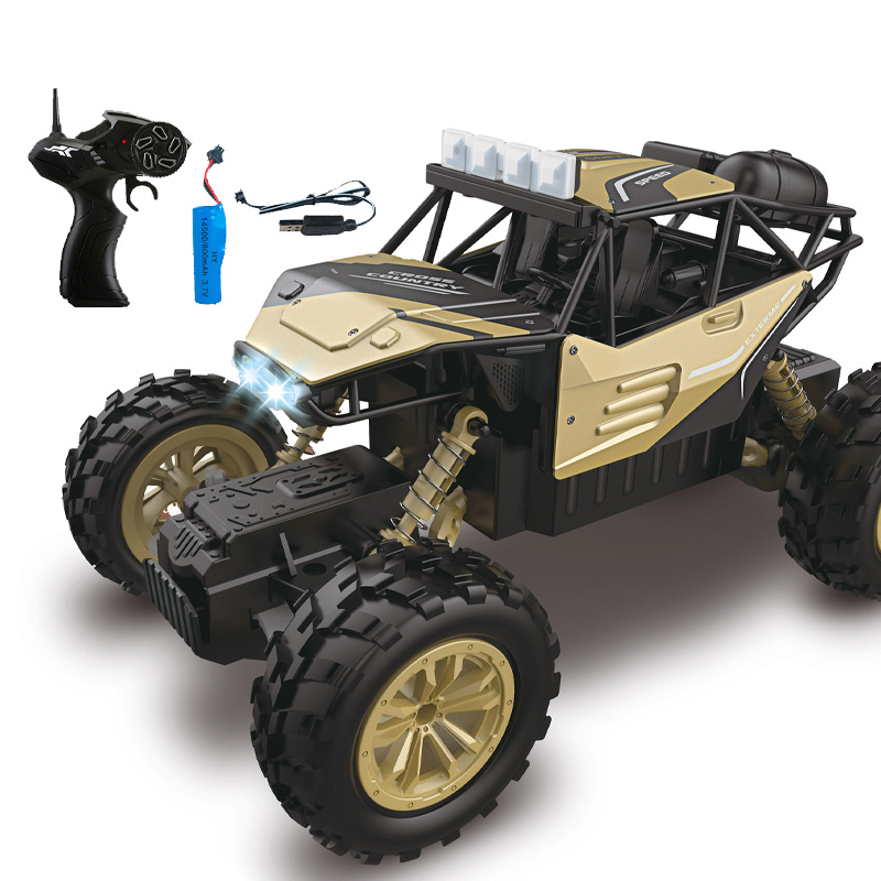 2.4GHz R/C ALLOY OFF-ROAD CLIMBING CAR W/BATTERY, GOLDEN/SILVER  toys