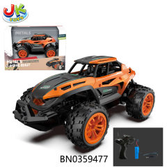 2.4GHz 1:16 R/C ALLOY OFF-ROAD CLIMBING CAR W/BATTERY, RED/ORANGER/BLUE