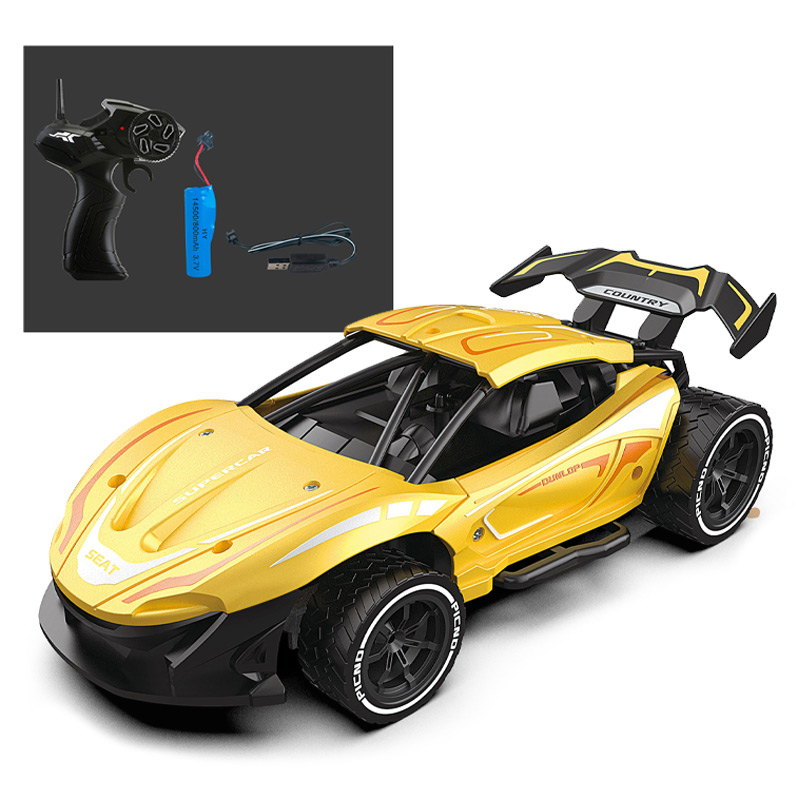 2.4GHZ 1:20 R/C ALLOY SPEED CAR W/BATTERY, BLUE/ORANGE/GREY toys