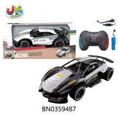 2.4GHZ 1:12 R/C RACE CAR W/BATTERY, BLACK/WHITE toys