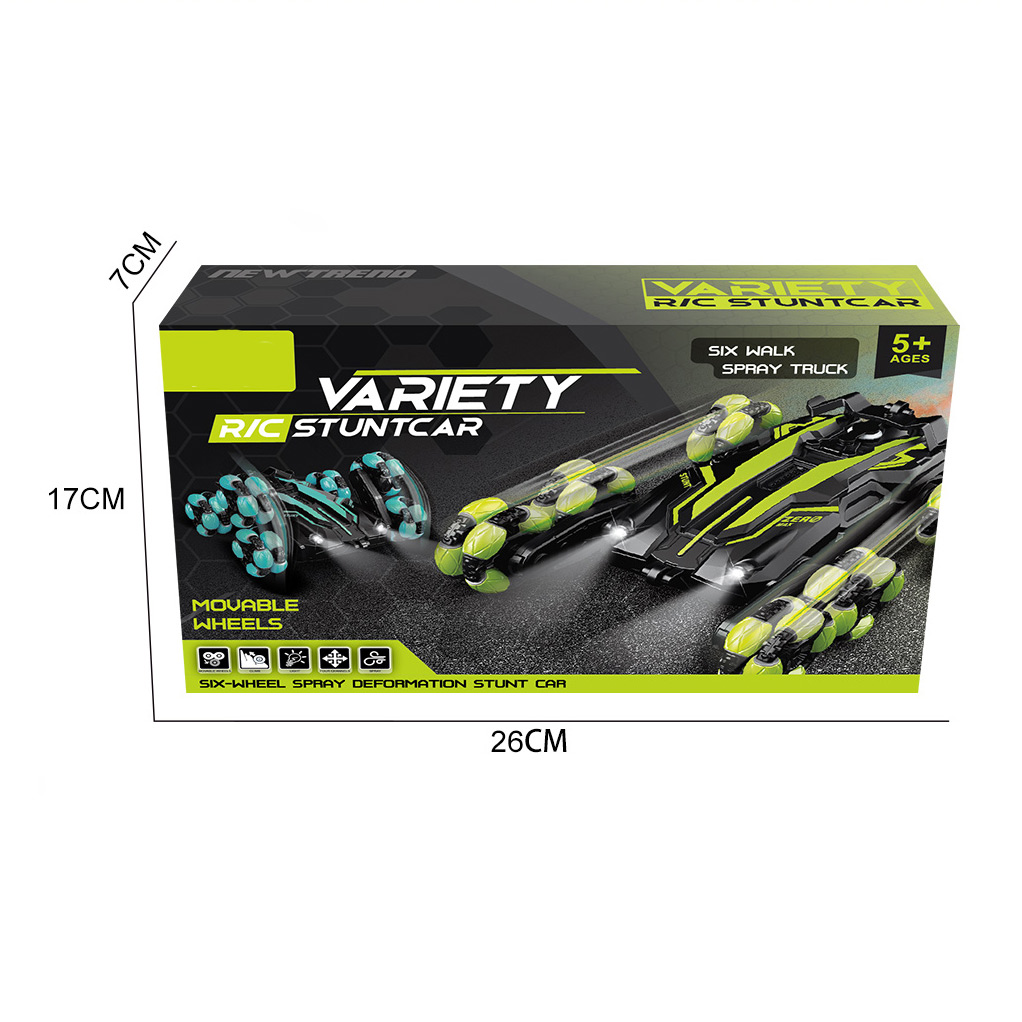 R/C 6-WHEEL STUNT CAR(GREEN,BLUE MIXED) toys