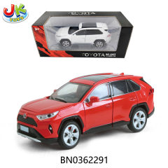 1:24 TOYOTA RAV4,PULL-BACK 6 OPEN DOOR W/SOUND LIGHTS（3 COLORS MIXED)