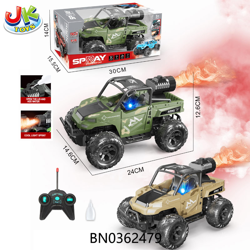 R/C 1:16 5CH CAMOUFLAGE PICKUP OFF-ROAD SPRAY TRUCK W/LIGHTS (ARMY GREEN, DESERT COLOR MIX) toys